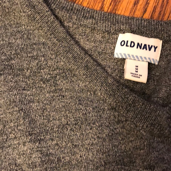 Old Navy Grey V-Neck Sweater - Picture 2 of 3
